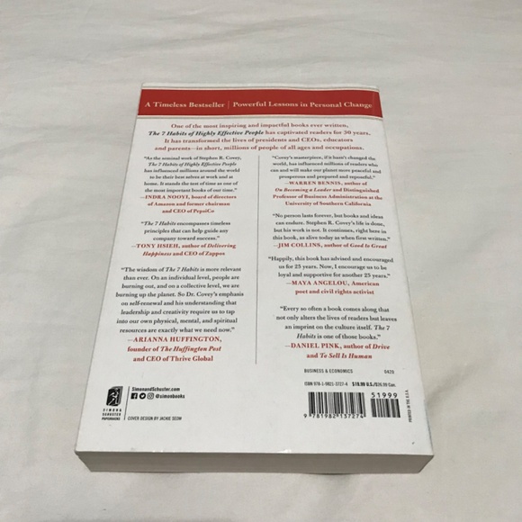 The 7 Habits of Highly Effective People 30th Anniversary Edition Paperback Book - Picture 2 of 8